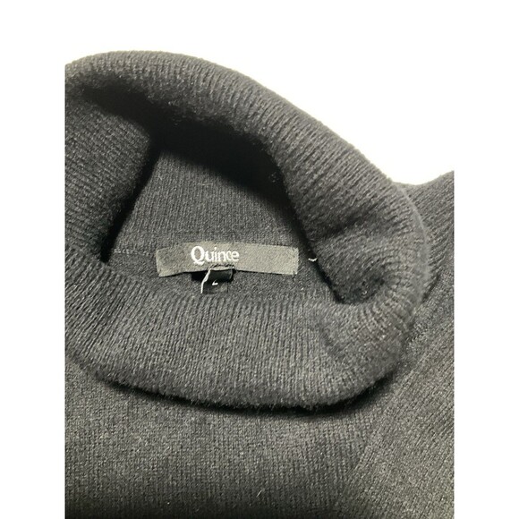 Quince Women’s Black Mongolian Cashmere Turtleneck Sweater Sz L Large - Picture 3 of 5